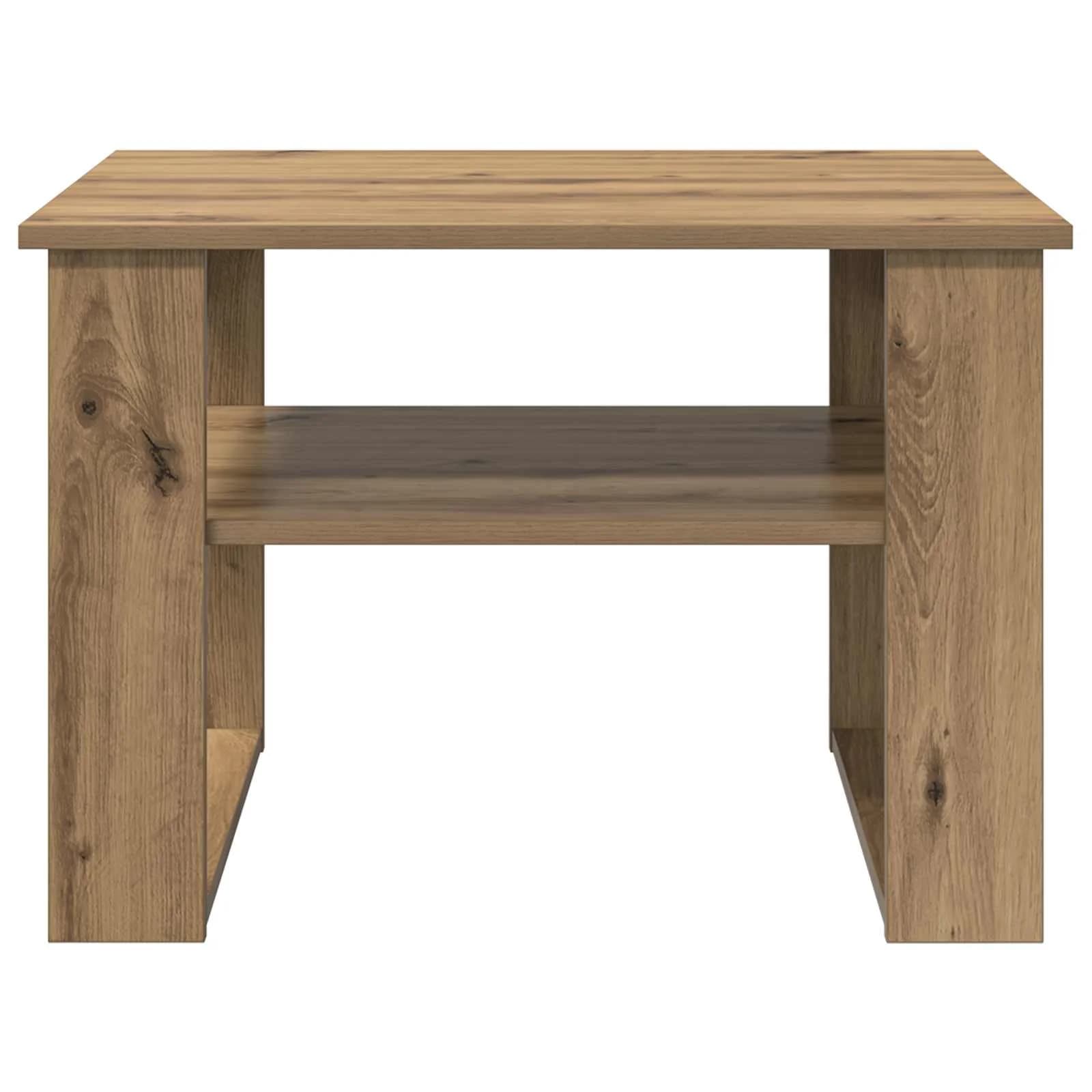 Klubska miza Umetni hrast 64 x 54 x 44 cm Inženirski les - slika 5