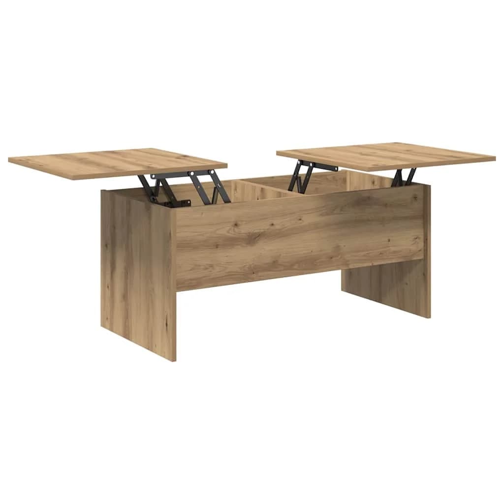 Klubska miza Umetni hrast 102 x 50,5 x 46,5 cm Inženirski les - slika 5