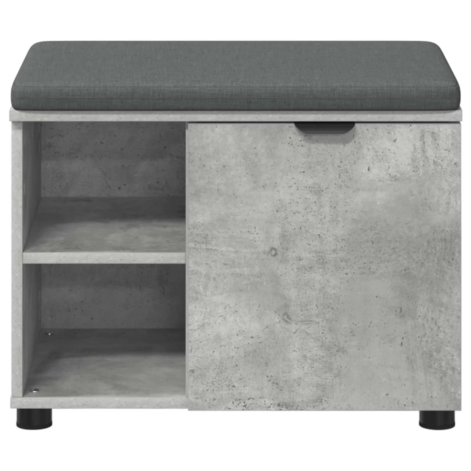 Haldna klop Beton Siva 60 x 38 x 46 cm Oblikovan Les in Tkanina - slika 6