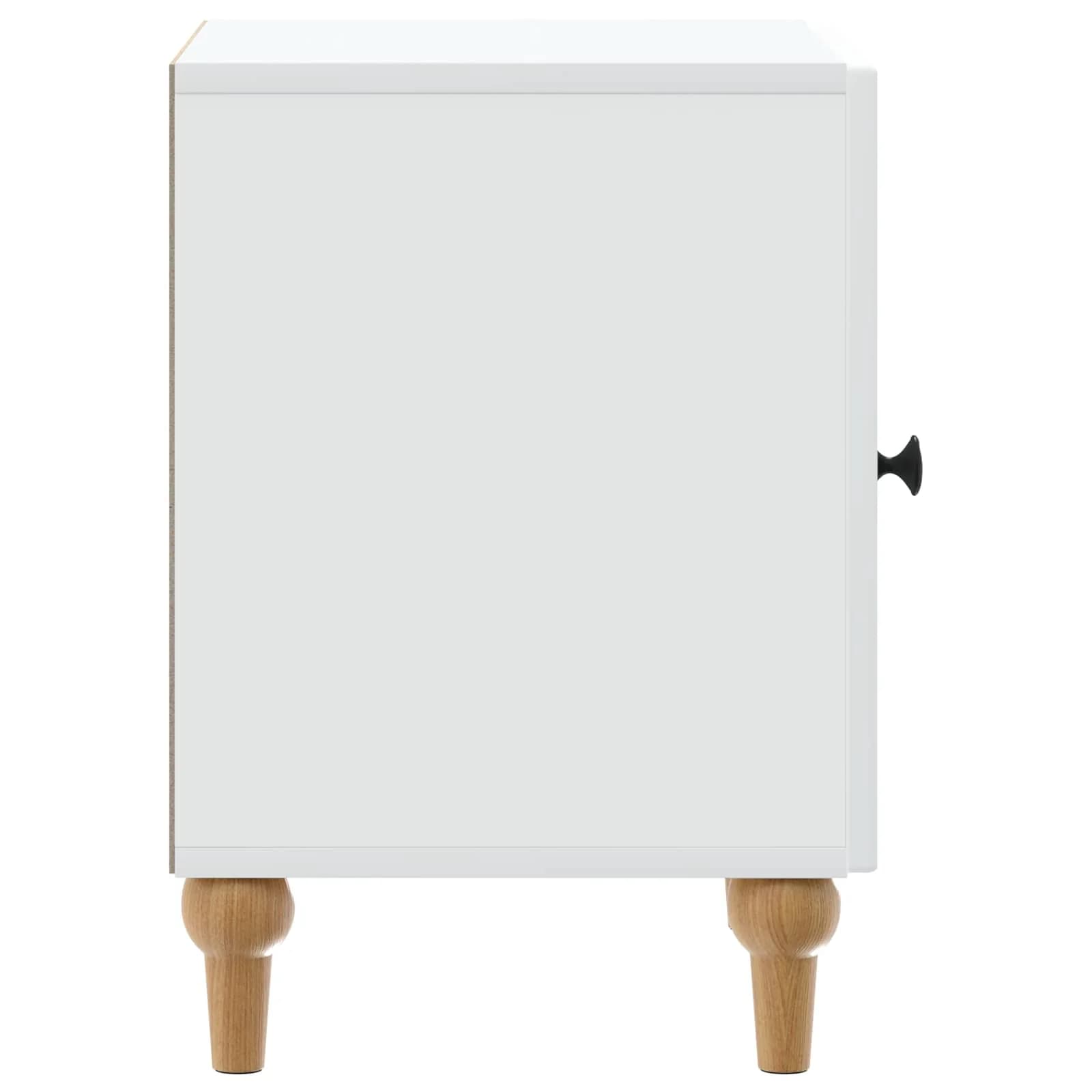 Nočna omarica 2 kos Bela 43 x 34,5 x 50 cm Inženirski les - slika 8