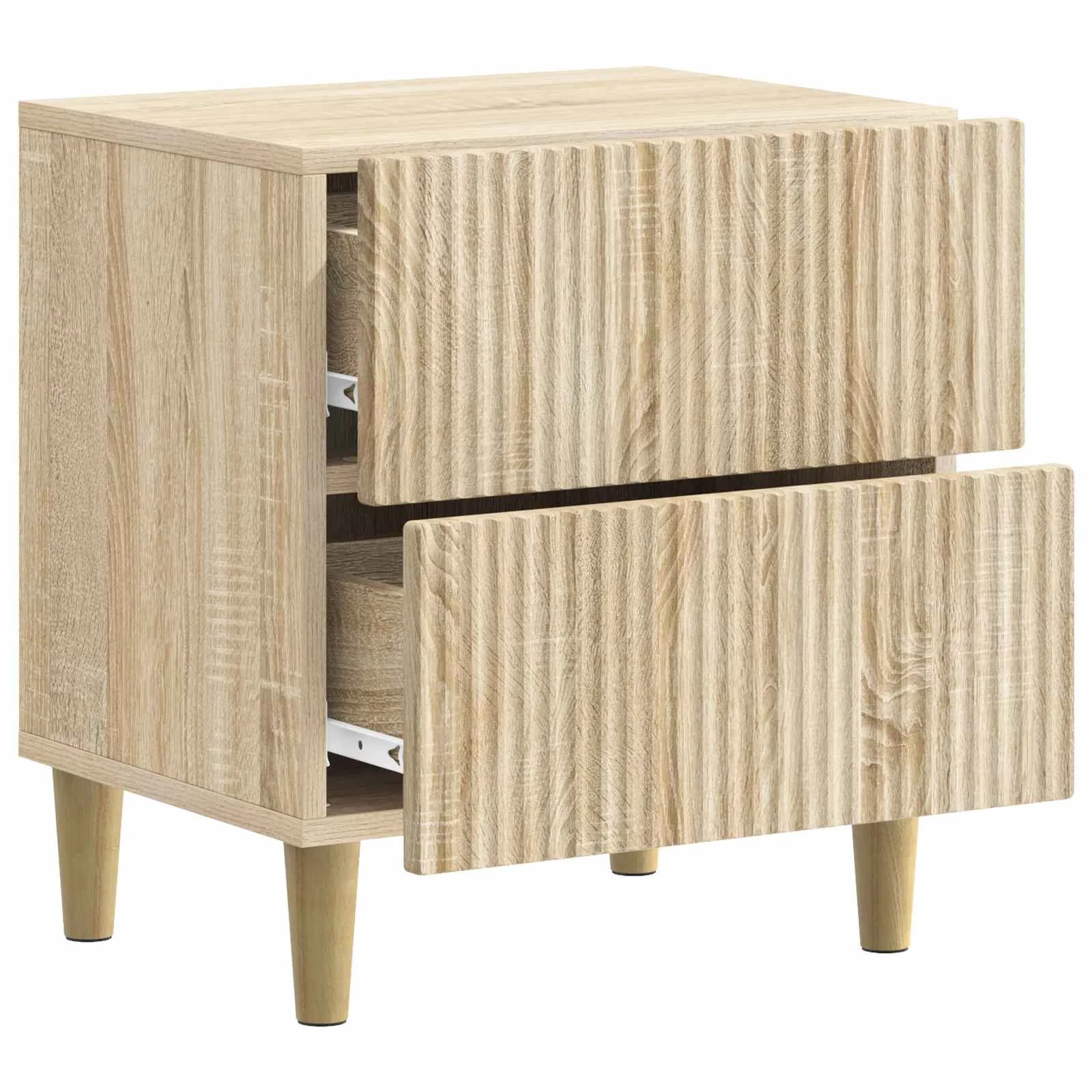 Nočna omarica Sonoma hrast 43 x 34,5 x 48 cm Inženirski les - slika 4