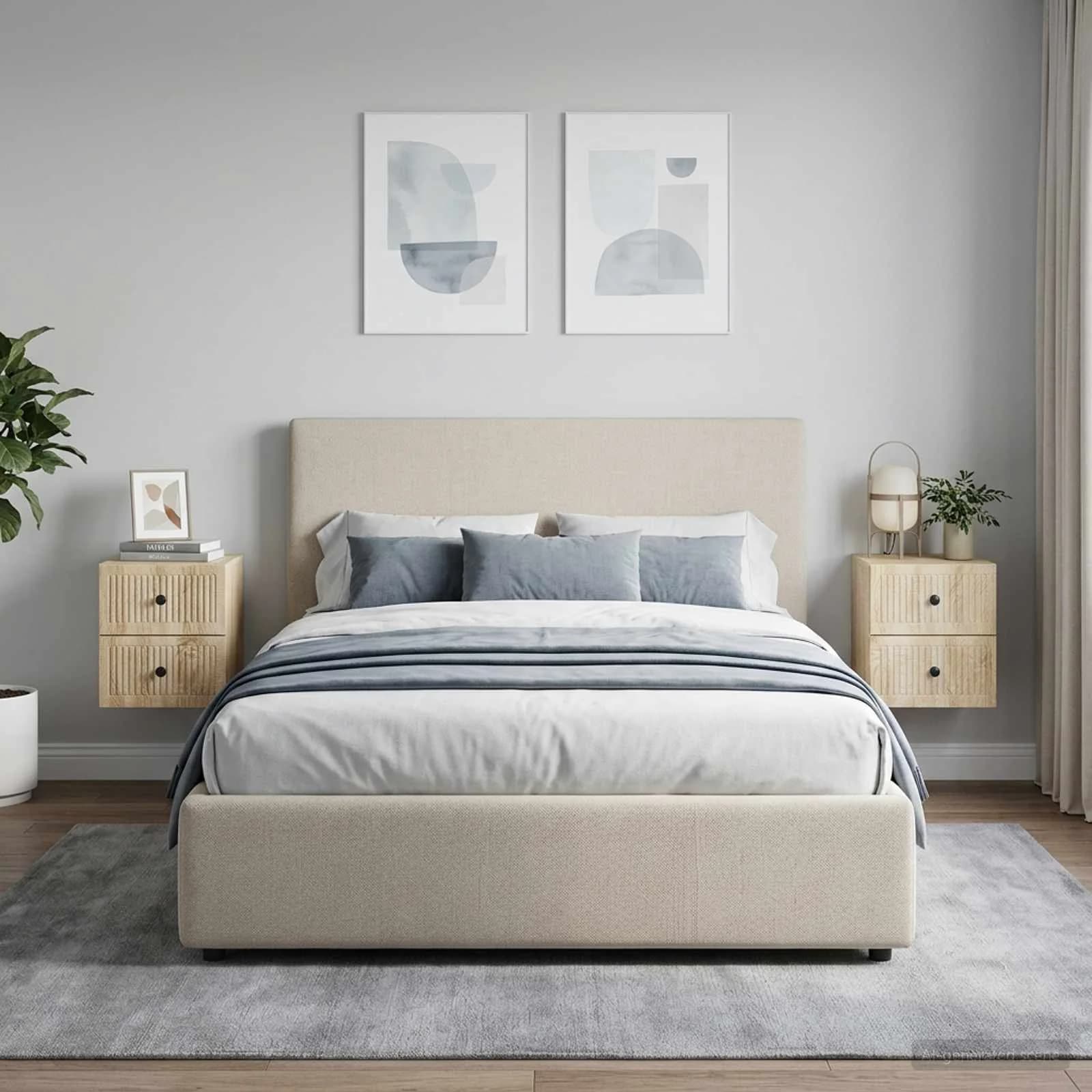 Stenski nočni omarici 2 kos Sonoma hrast 33 x 34,5 x 40 cm
