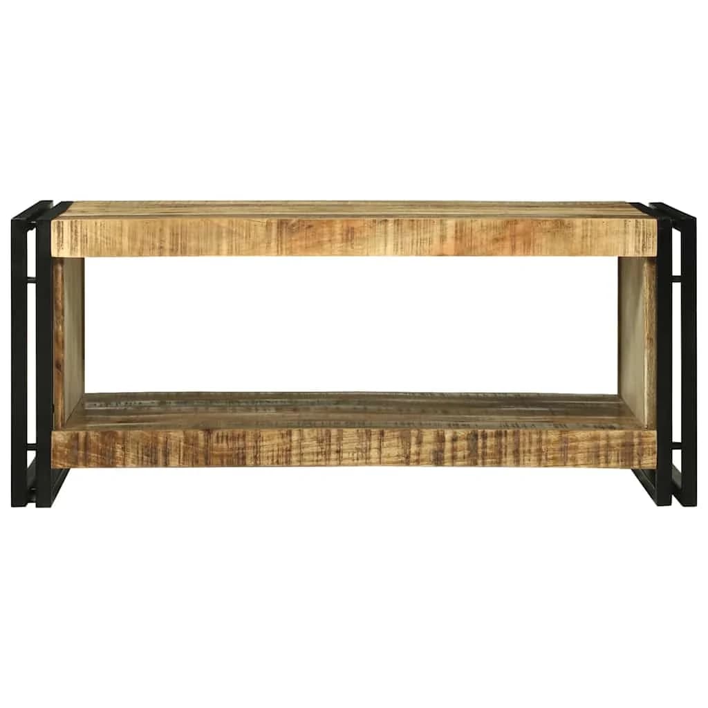 Klubska miza Rjava 90 x 50 x 38 cm Masiven les manga - slika 3