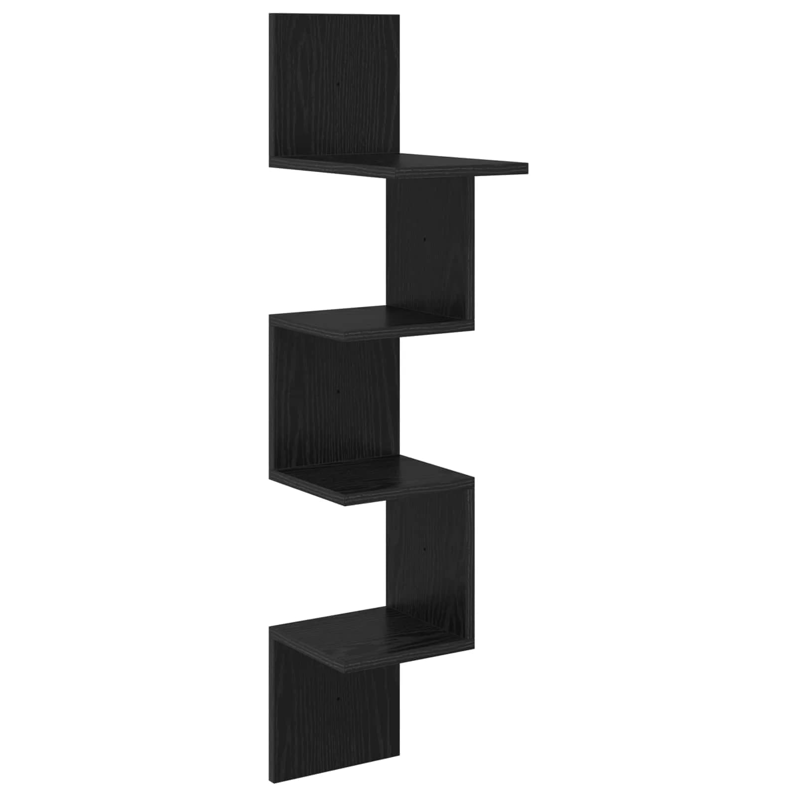 Stenska polica Montaža za steno Črni hrast 32 x 21 x 107 cm - slika 2