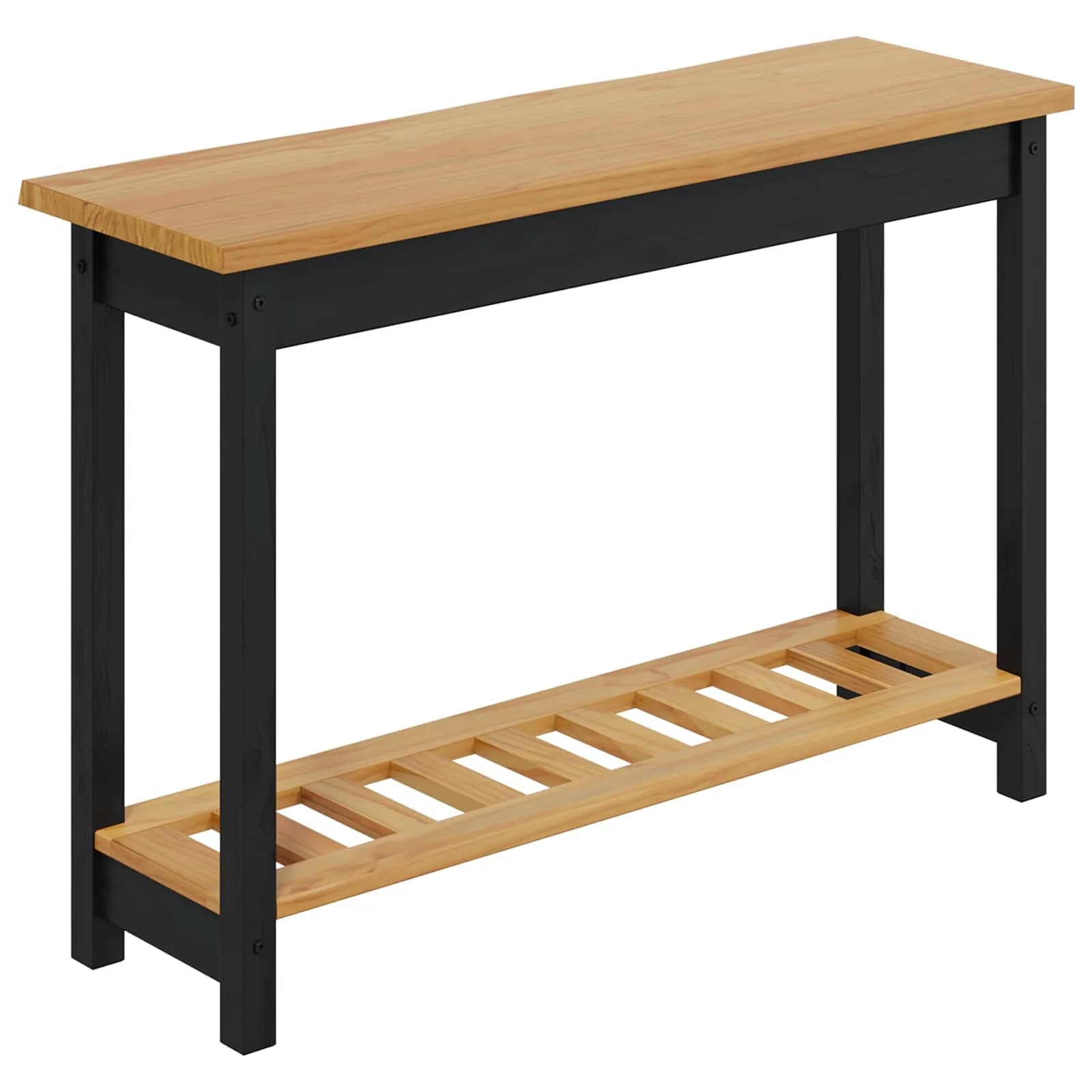 Konzolna miza EKAI Črna 112 x 35 x 76 cm Trdna borovina - slika 6