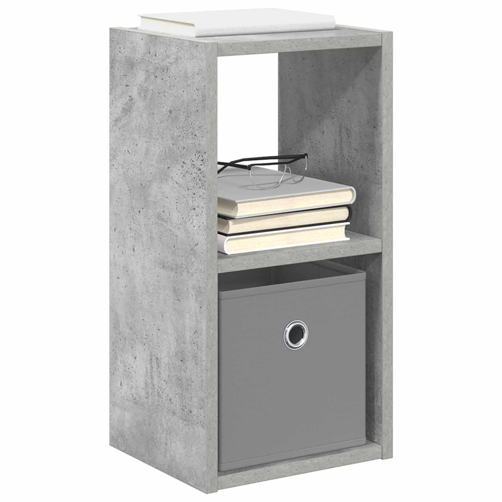 Nočna omarica Betonsko siva 25,5 x 22 x 49,5 cm Inženirski les - slika 3