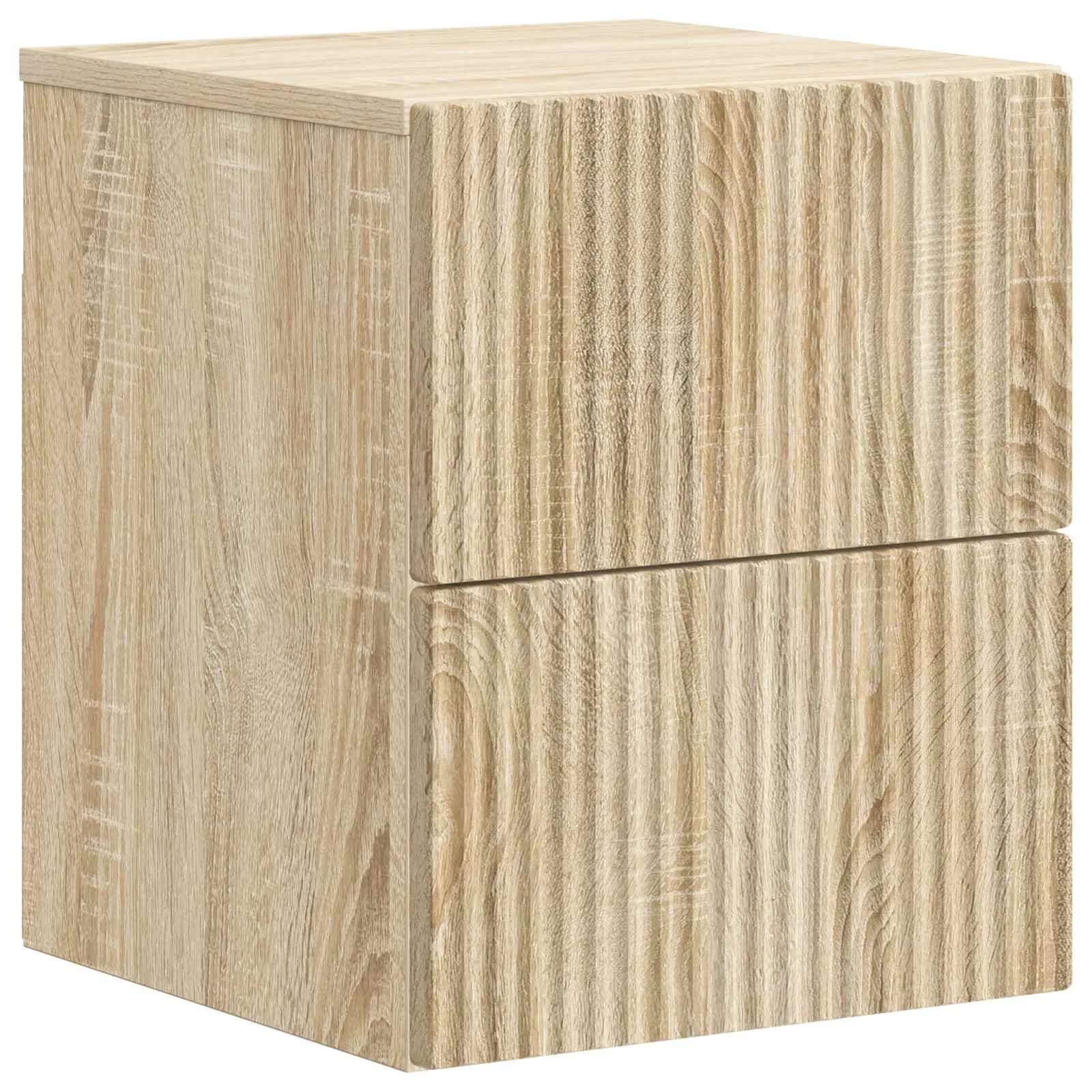 Stenski nočni omarici s predalom Sonoma hrast 33 x 34,5 x 40 cm - slika 2