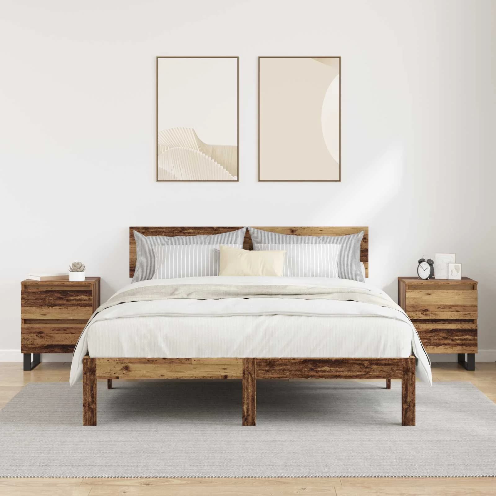 Nočna omarica 2 kos Star les 40 x 35 x 50 cm Inženirski les - slika 4