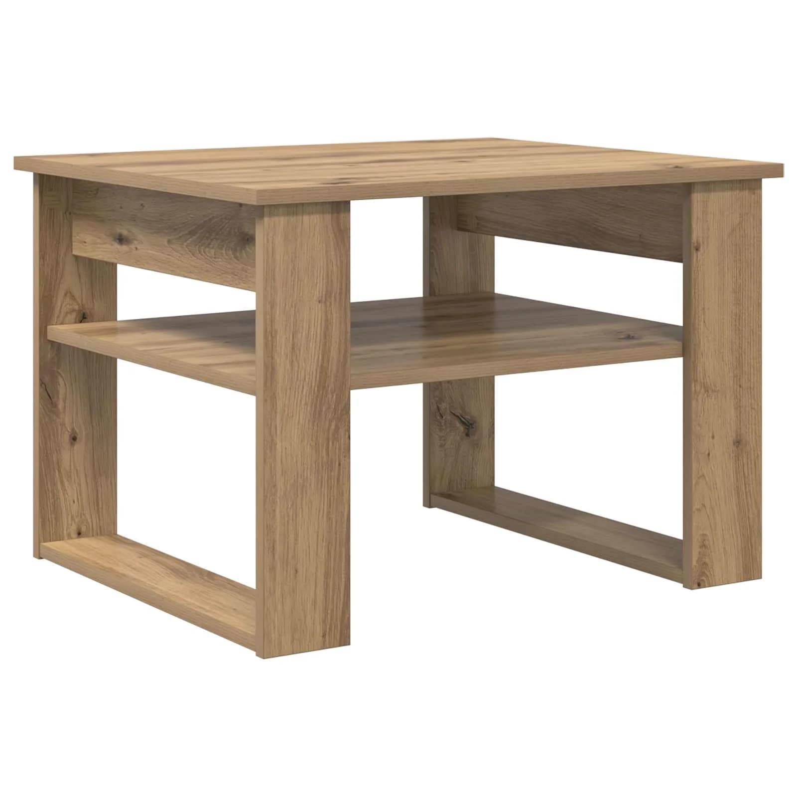 Klubska miza Umetni hrast 64 x 54 x 44 cm Inženirski les - slika 7