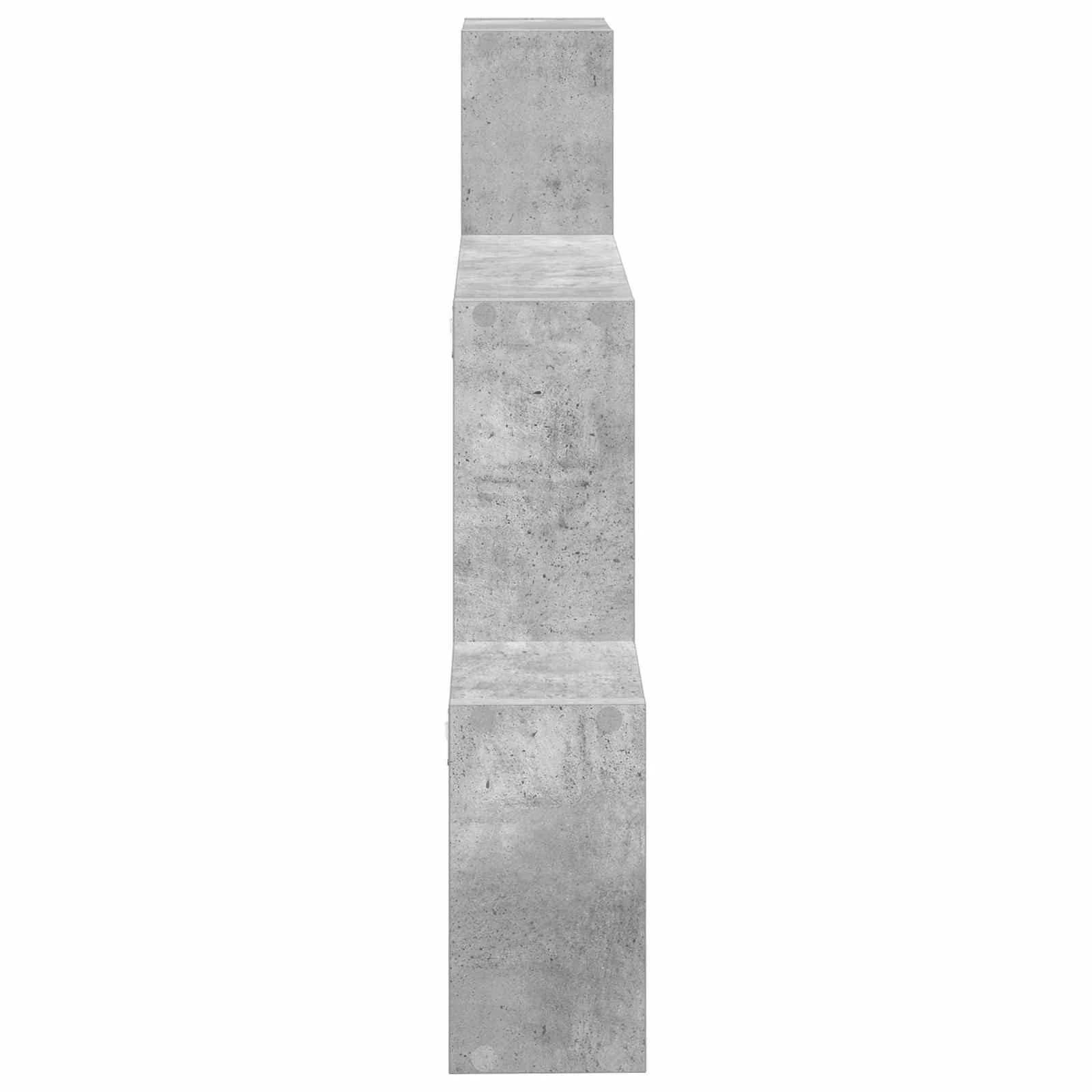 Stenska polica Montaža za steno Betonsko siva 91,5 x 15 x 76 cm - slika 5