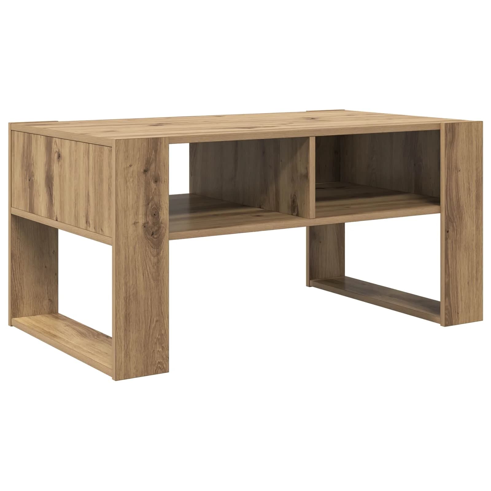 Klubska miza Umetni hrast 92 x 53 x 45 cm Inženirski les - slika 7