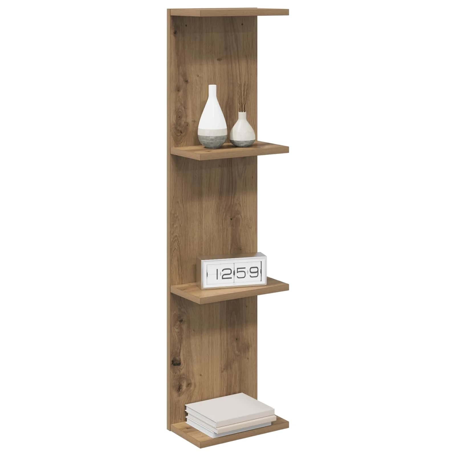 Stenska polica Artisan hrast 25 x 15 x 100 cm Inženirski les - slika 3