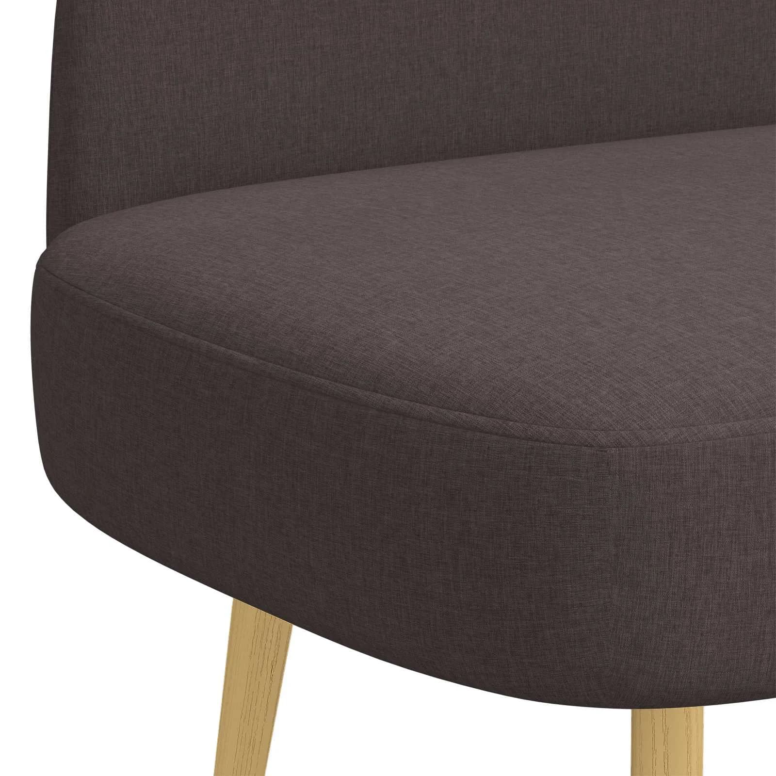 Oblazinjena klop z naslonom Temno rjava 110 x 60 x 76 cm - slika 5