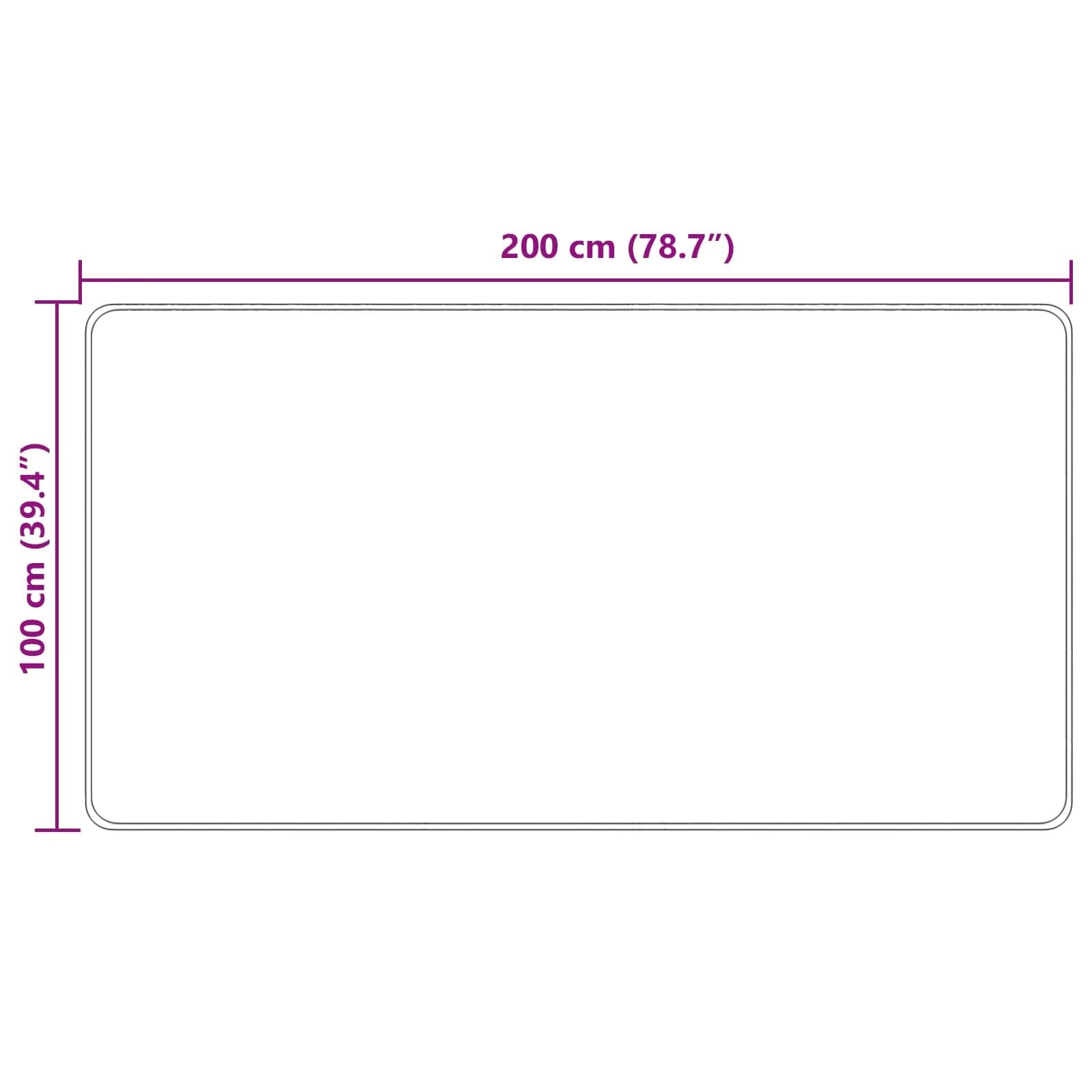 Preproga runner MARSA krema 100 x 200 cm Poliester in PVC - slika 7