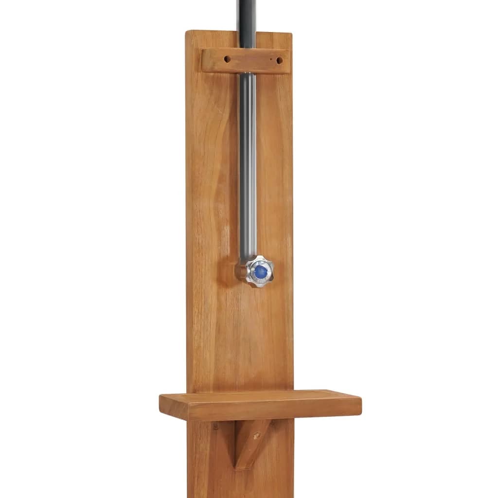 Vrtni tuš 75x75x210 cm trdna tikovina - slika 10