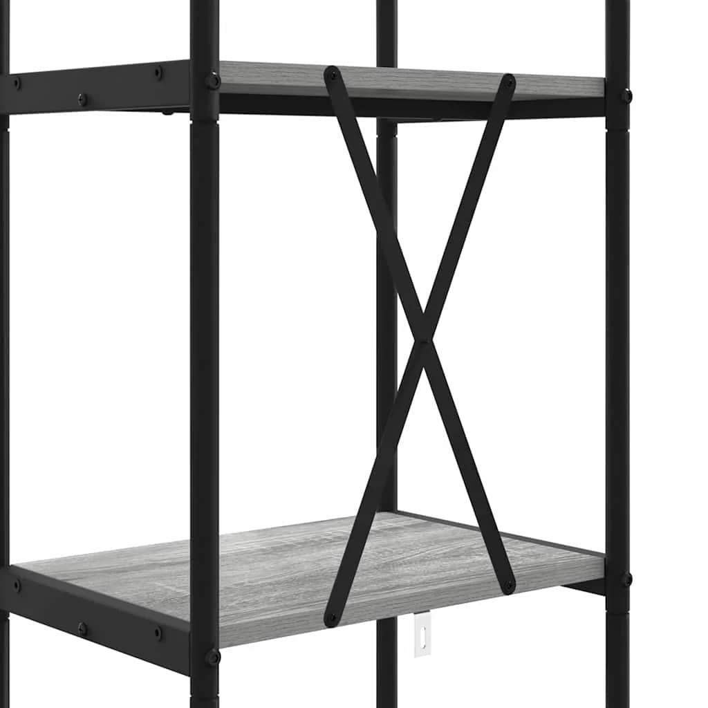 Knjižna polica 4 nivojev 40 x 30 x 146 cm Inženirski les - slika 9