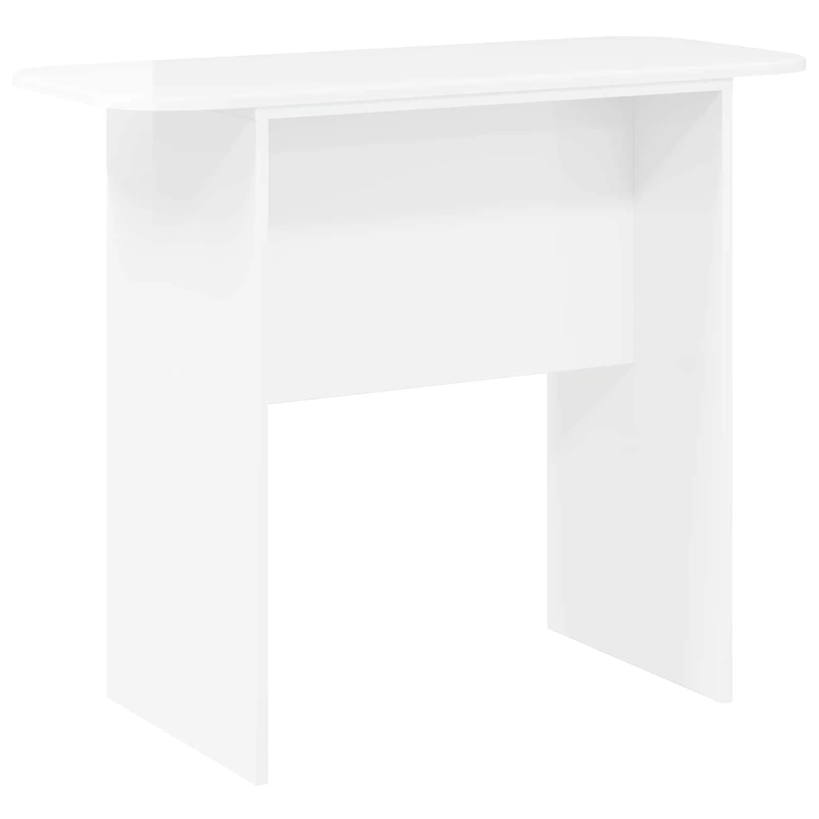 Konzolna miza Visok sijaj bela 93 x 40 x 75 cm Inženirski les - slika 7