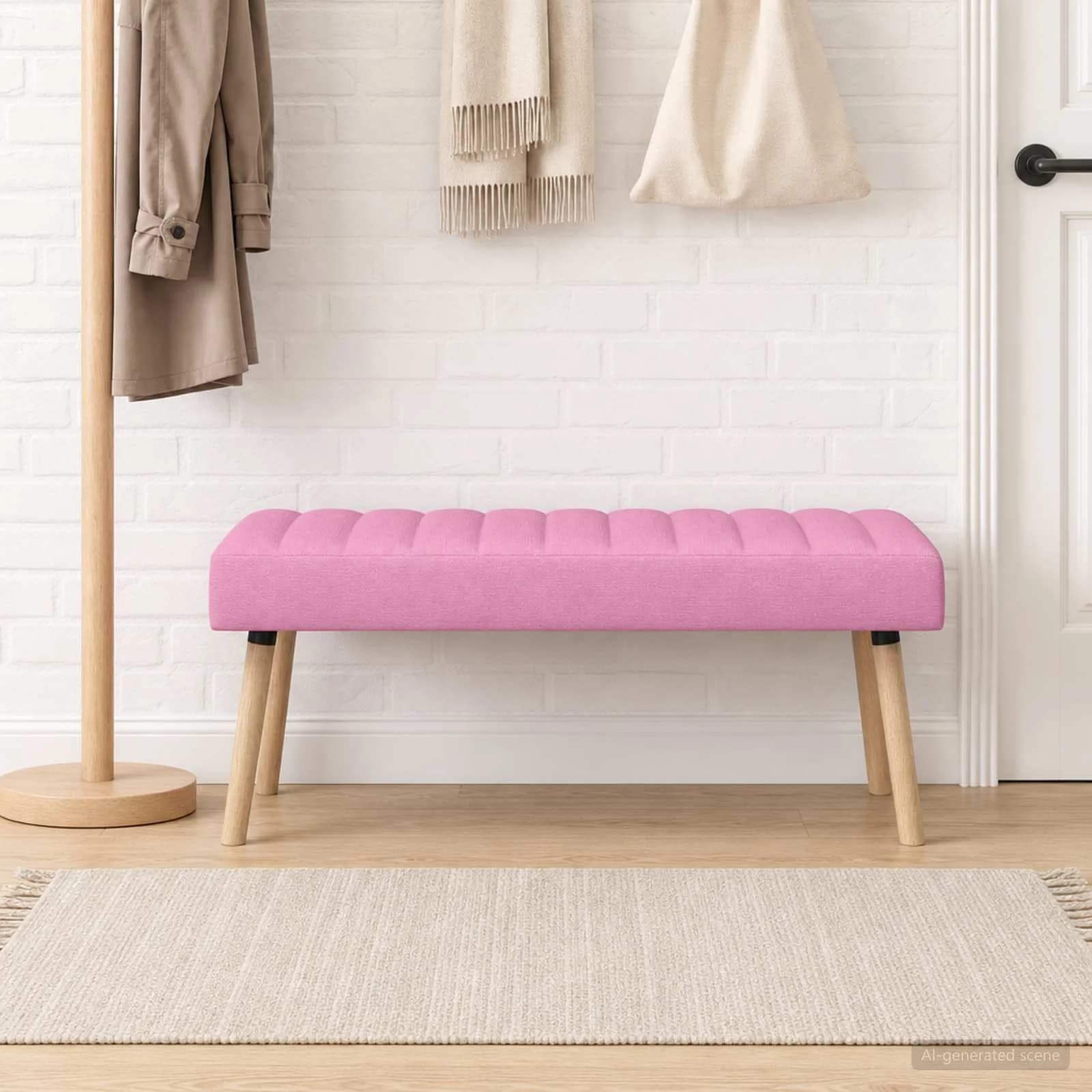 Bench z kanalnim oblazinjenjem Roza 110 x 40 x 46 cm Blago - slika 4