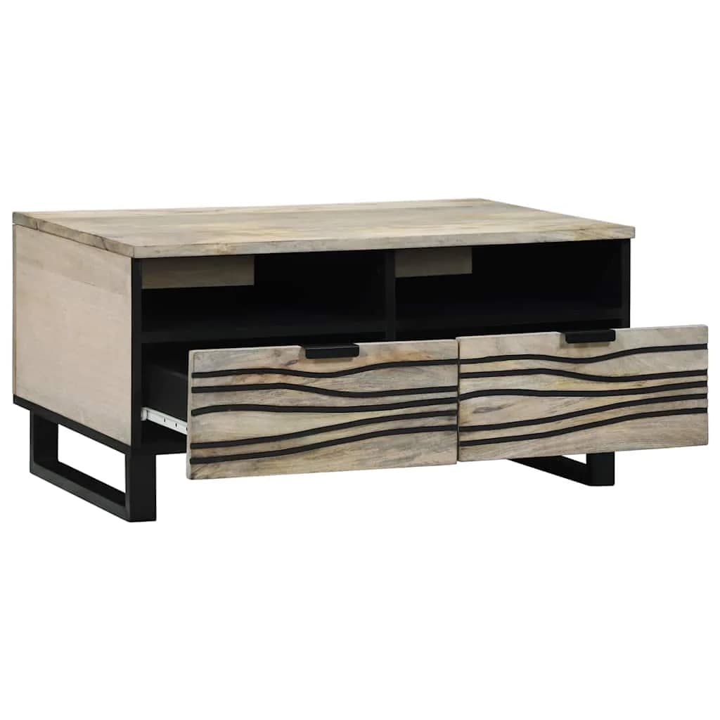 Klubska miza Bela 80 x 54 x 40 cm Inženirski les - slika 2