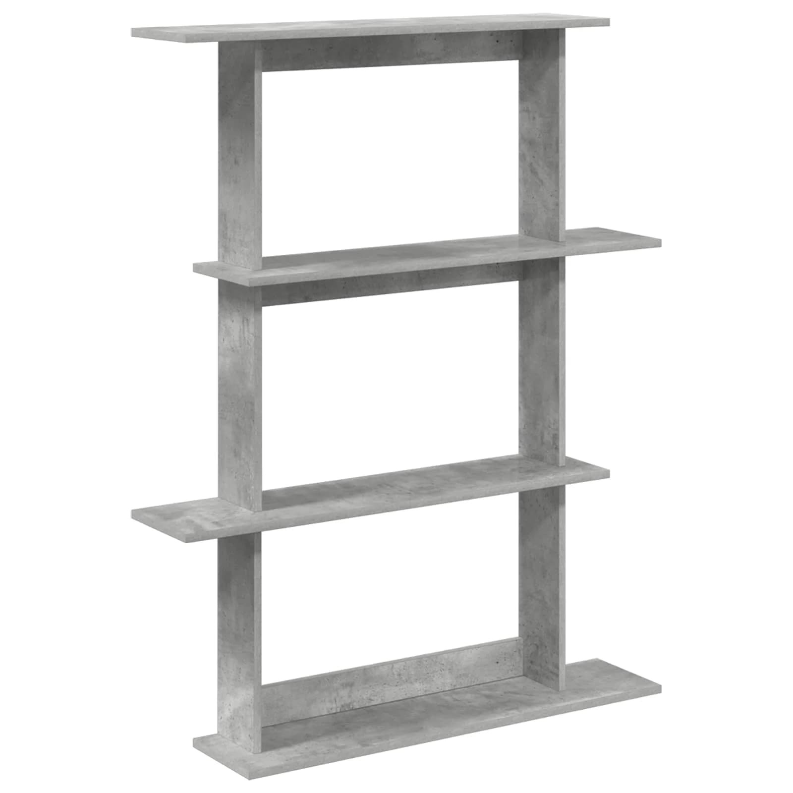 Stenska polica Betonsko siva 100 x 20 x 126 cm Inženirski les - slika 2