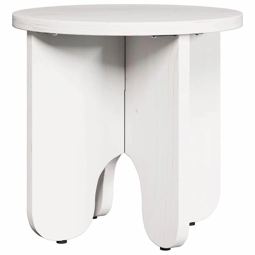 Klubska miza 2 kos Bela 39.5 x 39.5 x 30 cm Trden borov les - slika 5