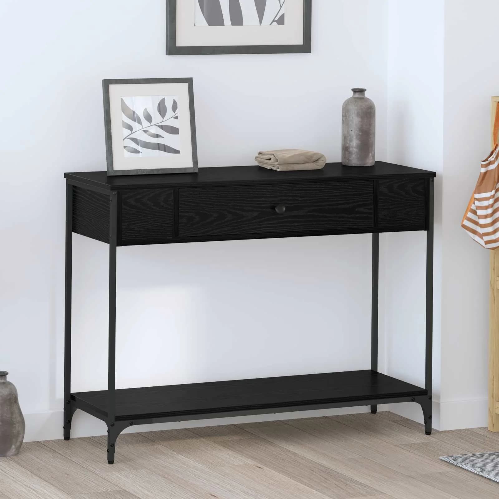 Konzolna miza Črni hrast 100 x 34.5 x 75 cm Inženirski les