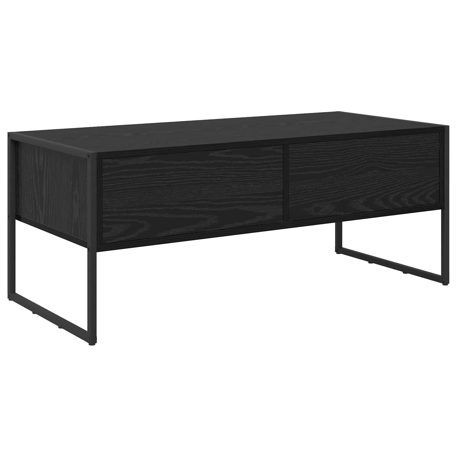 Klubska miza Črna Orehovina 100 x 46 x 40 cm Inženirski les - slika 8