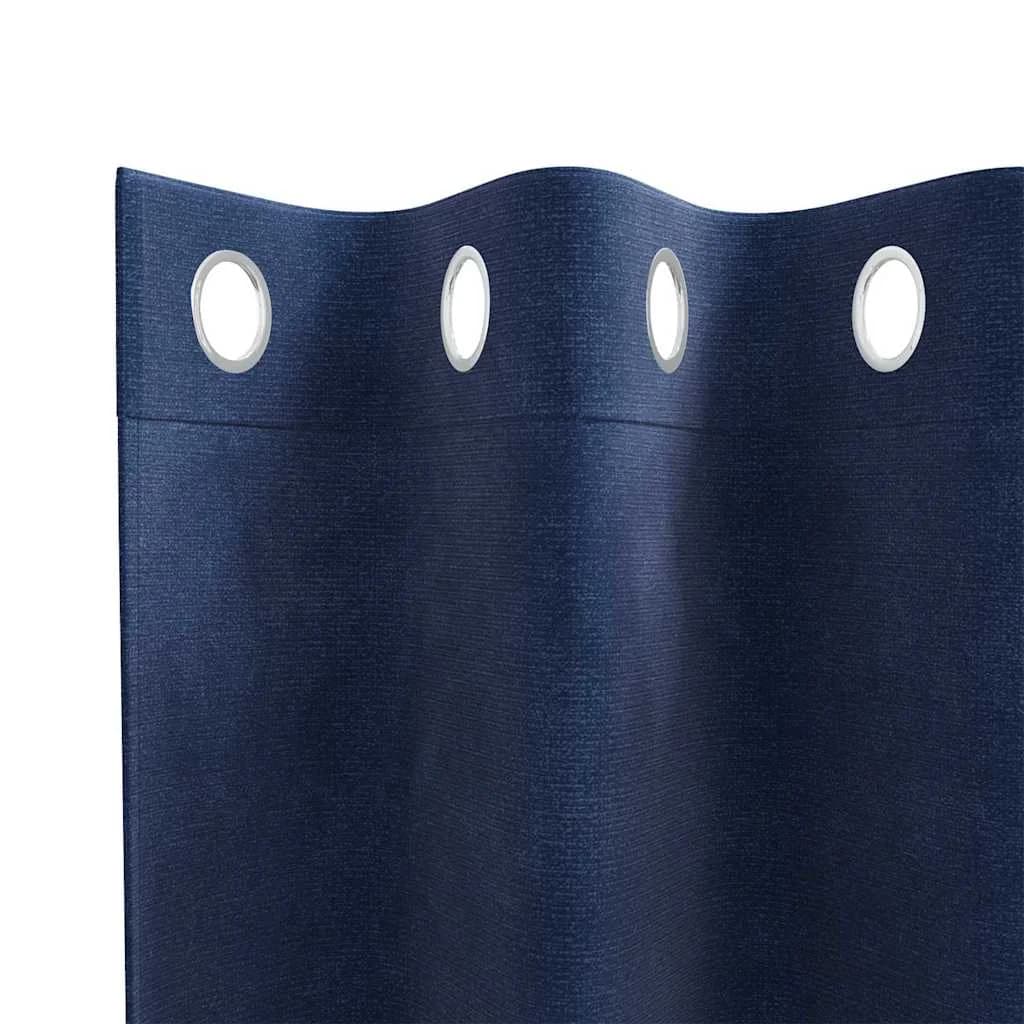 Zatemnitvene zavese 2 kos Temno modra 140 x 245 cm Žamet - slika 5