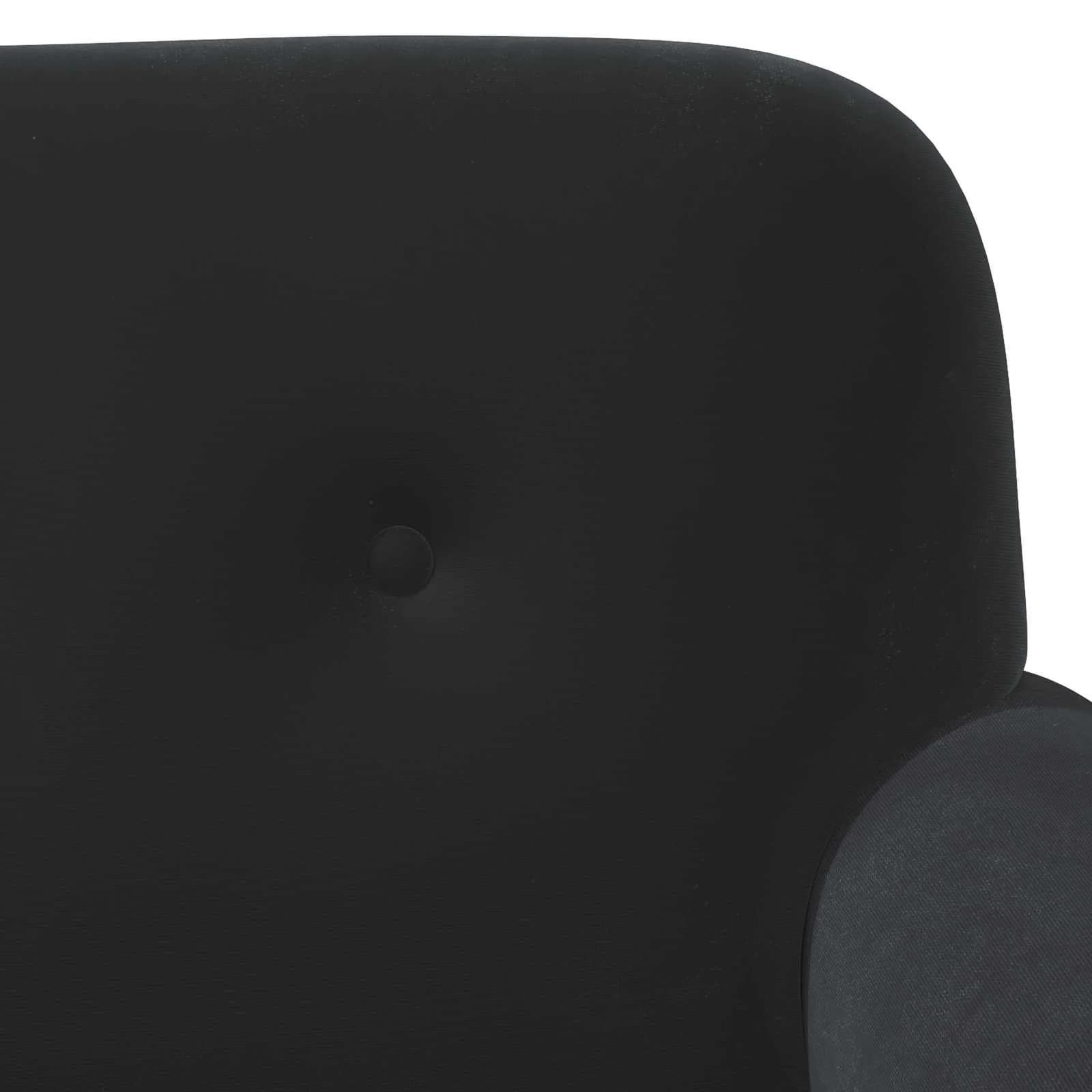 Dvojnica s gumbi Črna 120 x 66 x 78 cm Žamet - slika 7