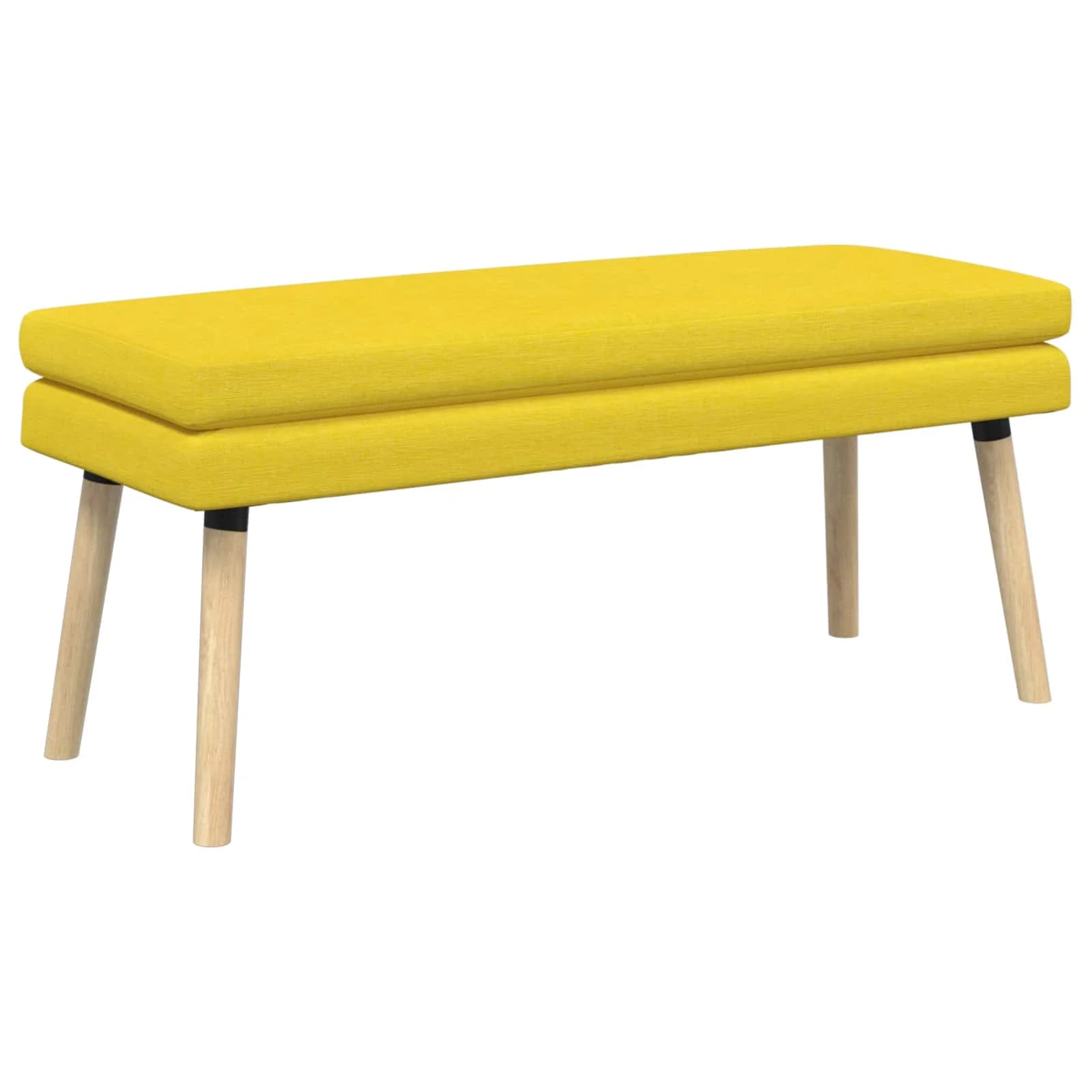Dvojna klop Svetlo rumena 110 x 40 x 47 cm Blago - slika 2