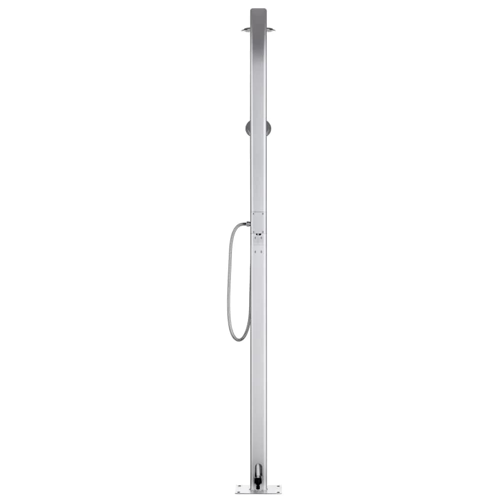Vrtni tuš s sivim podstavkom 220 cm aluminij - slika 6