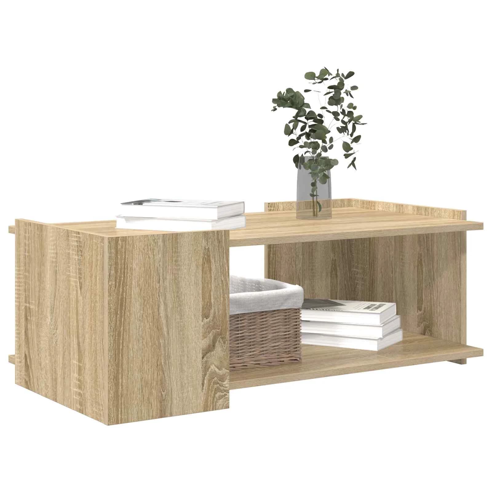 Klubska miza Sonoma hrast 90 x 50 x 33 cm Inženirski les - slika 3