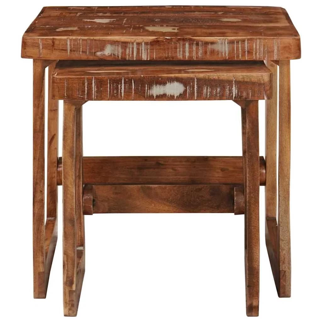 Gnezditvene mize 2 kos Rjava 46 x 46 x 45 cm - slika 4