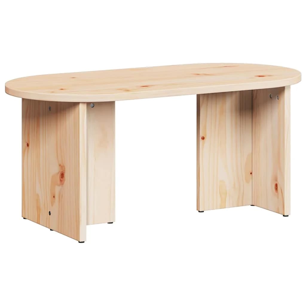 Klubska miza Naravna 80 x 39,5 x 35 cm Trden borov les - slika 8
