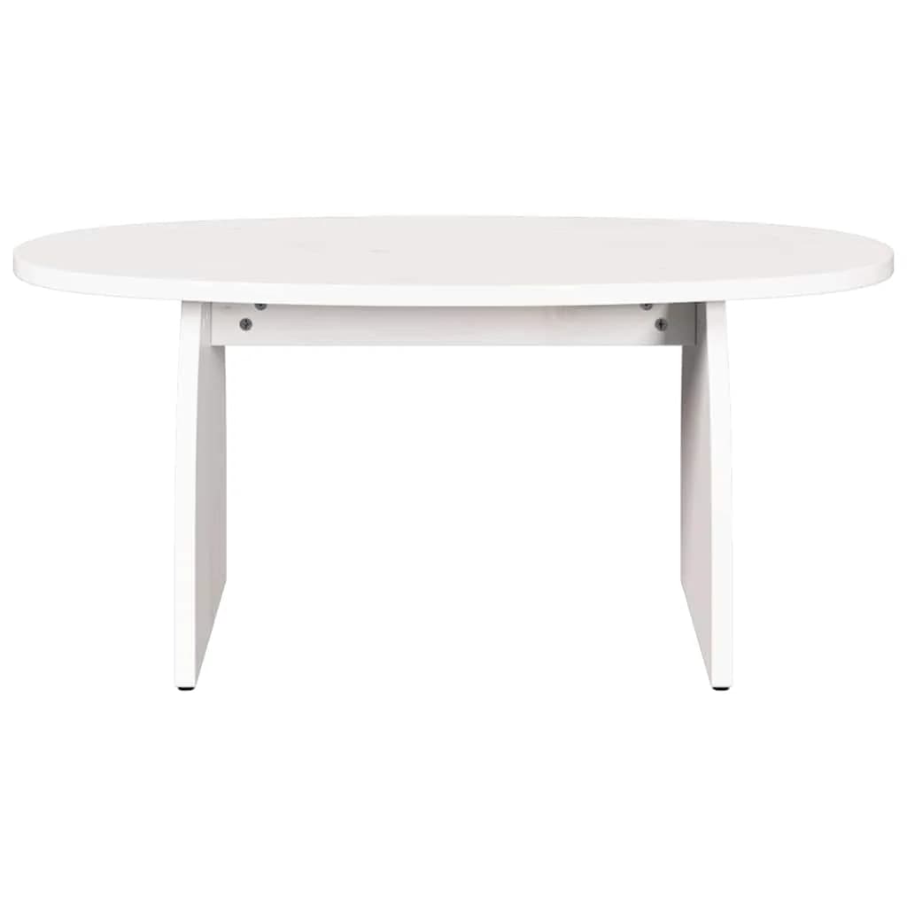 Klubska miza Bela 80 x 40 x 35 cm Masivno borovo les - slika 8