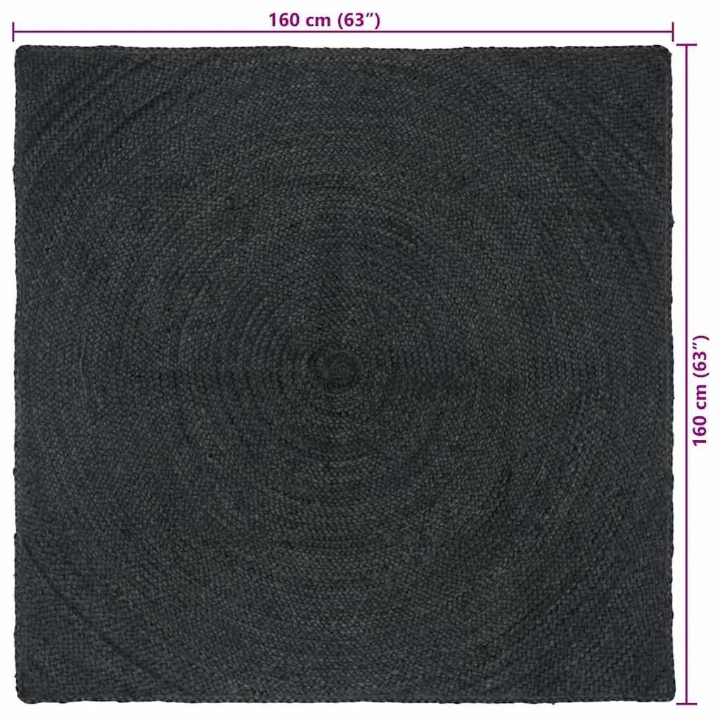 Preproge za površine Temno siva 160 x 160 cm Juta - slika 9