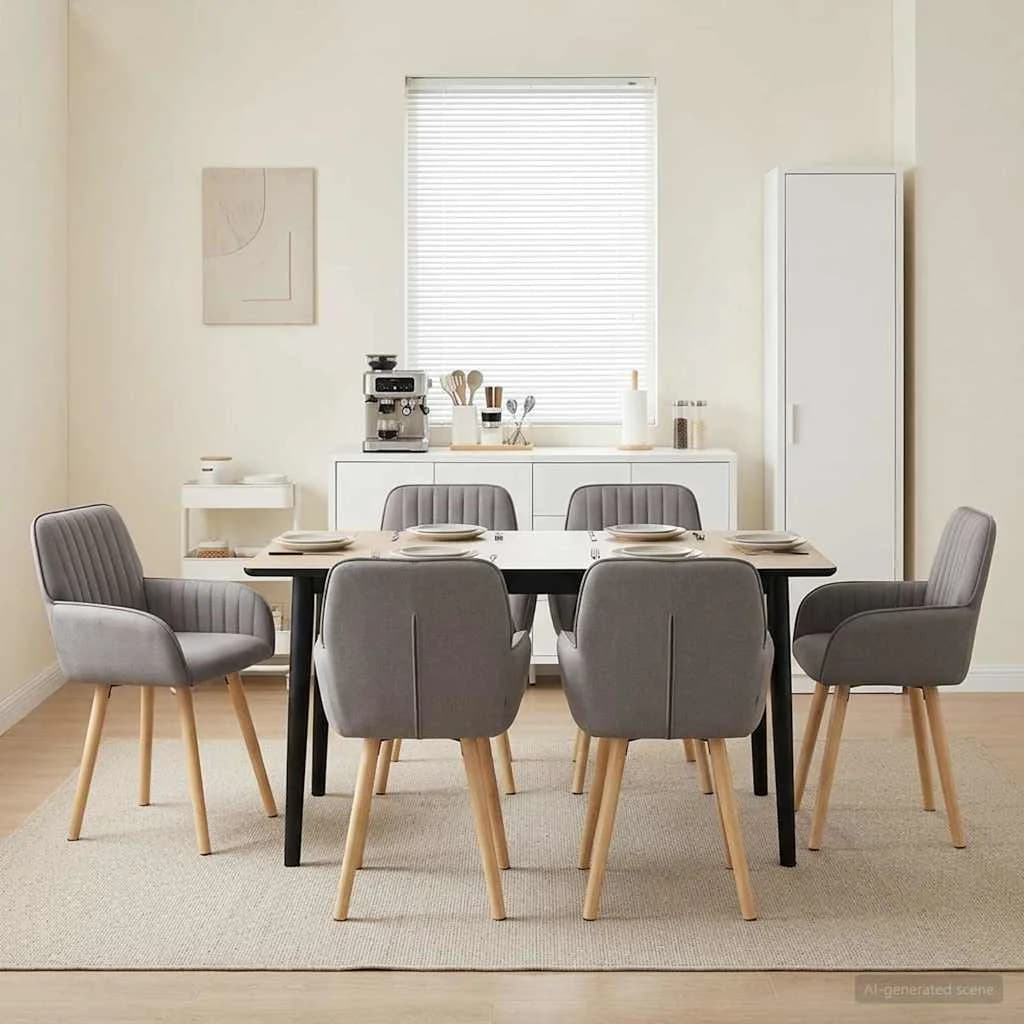 Jedilni stoli 6 kos Blago Taupe 56,5 x 50 x 87,5 cm