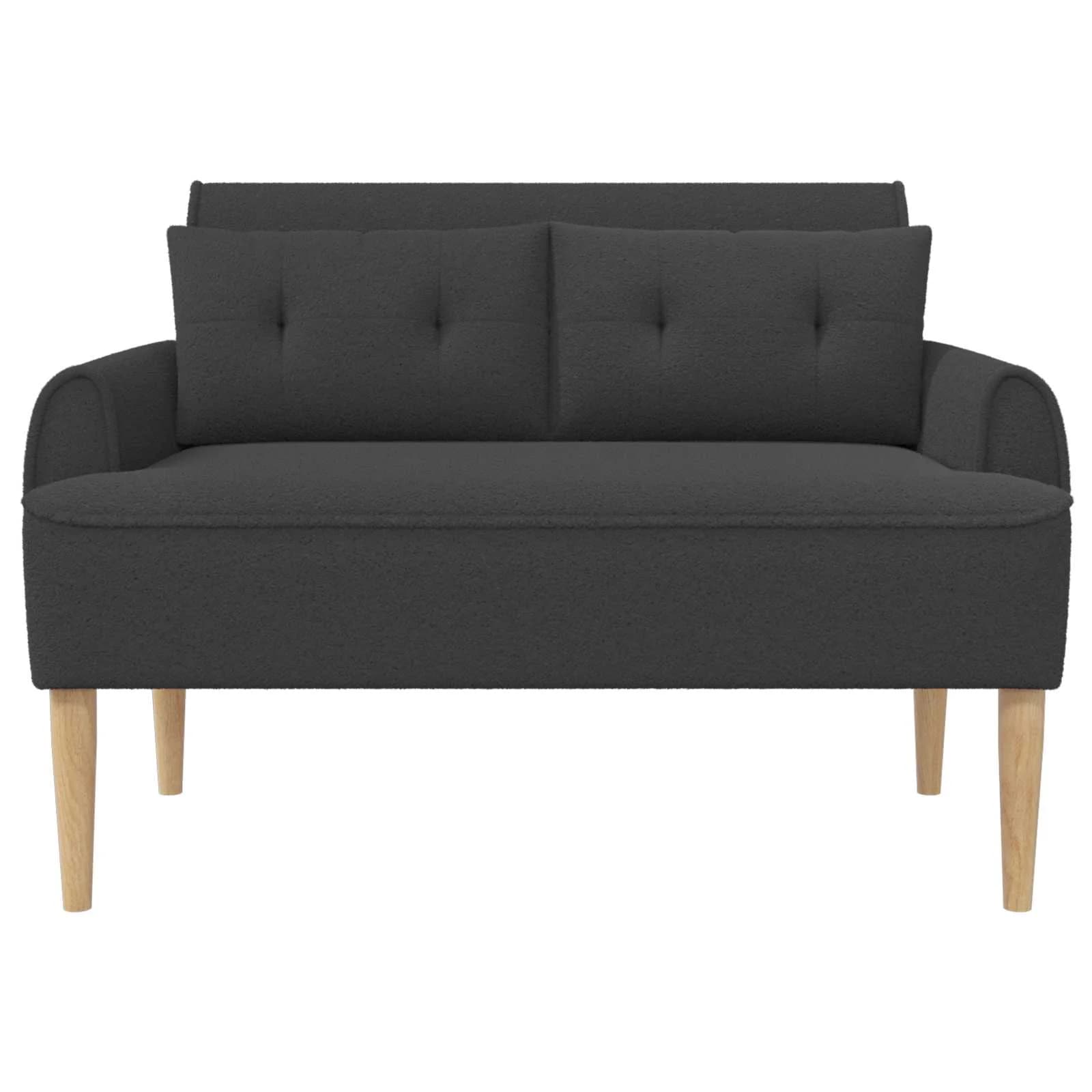 Dvojnica s gumbi Temno siva 117 x 67 x 77 cm Bouclé - slika 3