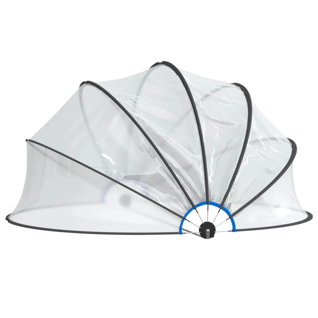 Kupola za bazen okrogla 376x188 cm PVC - slika 3