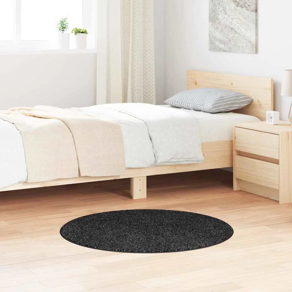 Antiskluzna Shaggy Preproga Temno siva 90 x 90 cm PP