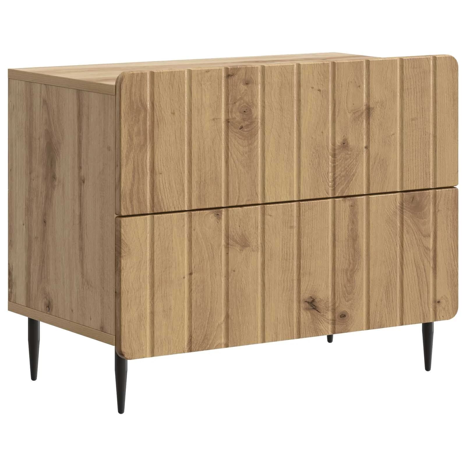 Nočna omarica Artisan hrast 62 x 34,5 x 49,5 cm Inženirski les - slika 2