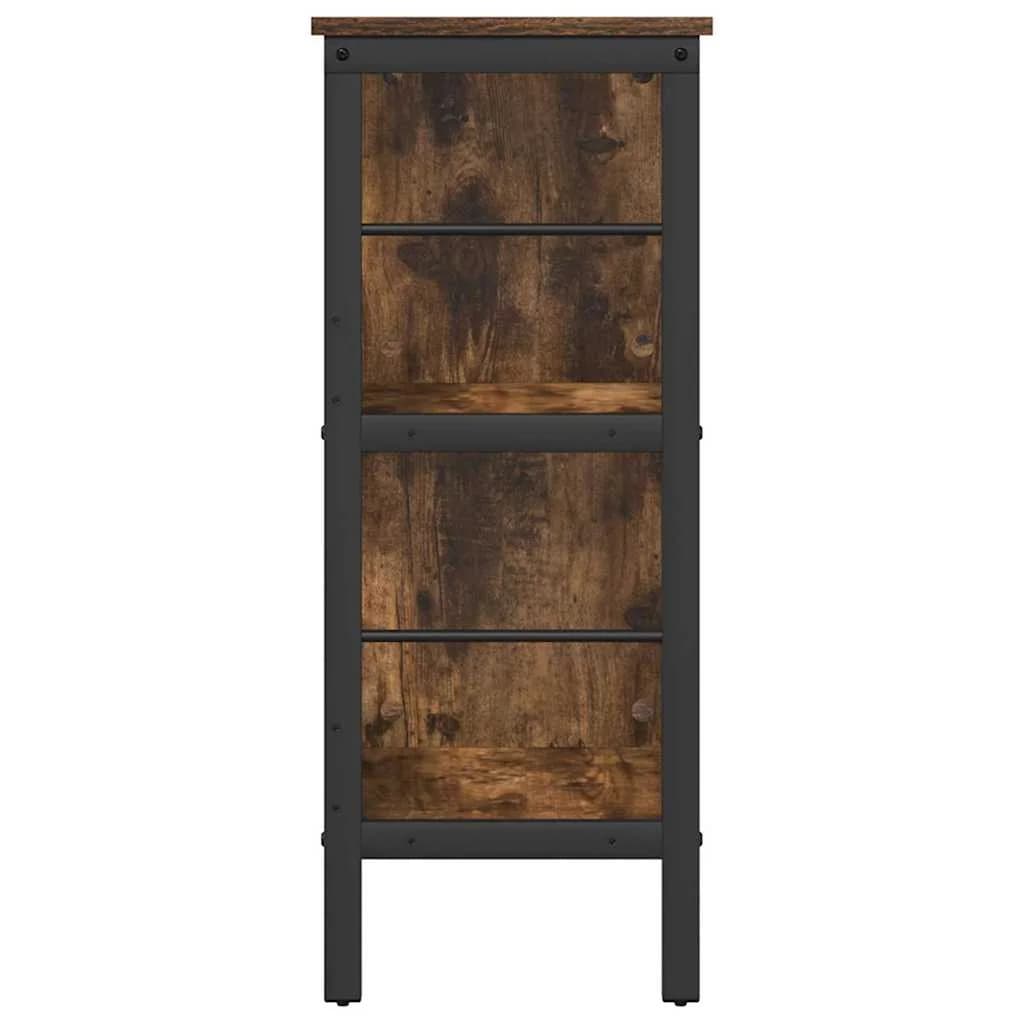 Knjižna polica 4 nivojev 82 x 32 x 79 cm Inženirski les - slika 6
