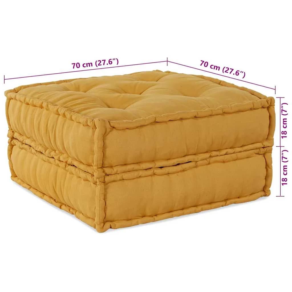 Modularna sedežna enota 2 kos Blago Rumena 140 x 70 x 36 cm - slika 9