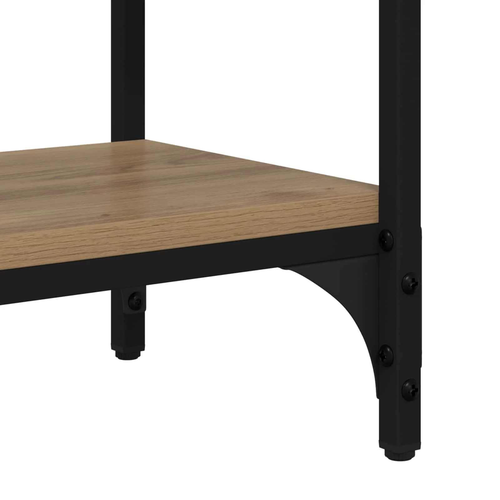 Konzolna miza Umetni hrast 80 x 29 x 75 cm Inženirski les - slika 8