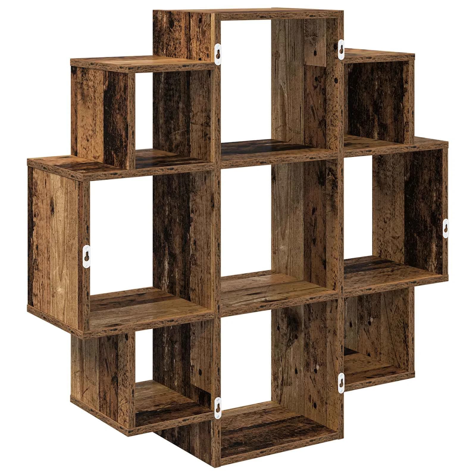 Stenska polica Star les 90 x 25 x 90 cm Inženirski les - slika 6
