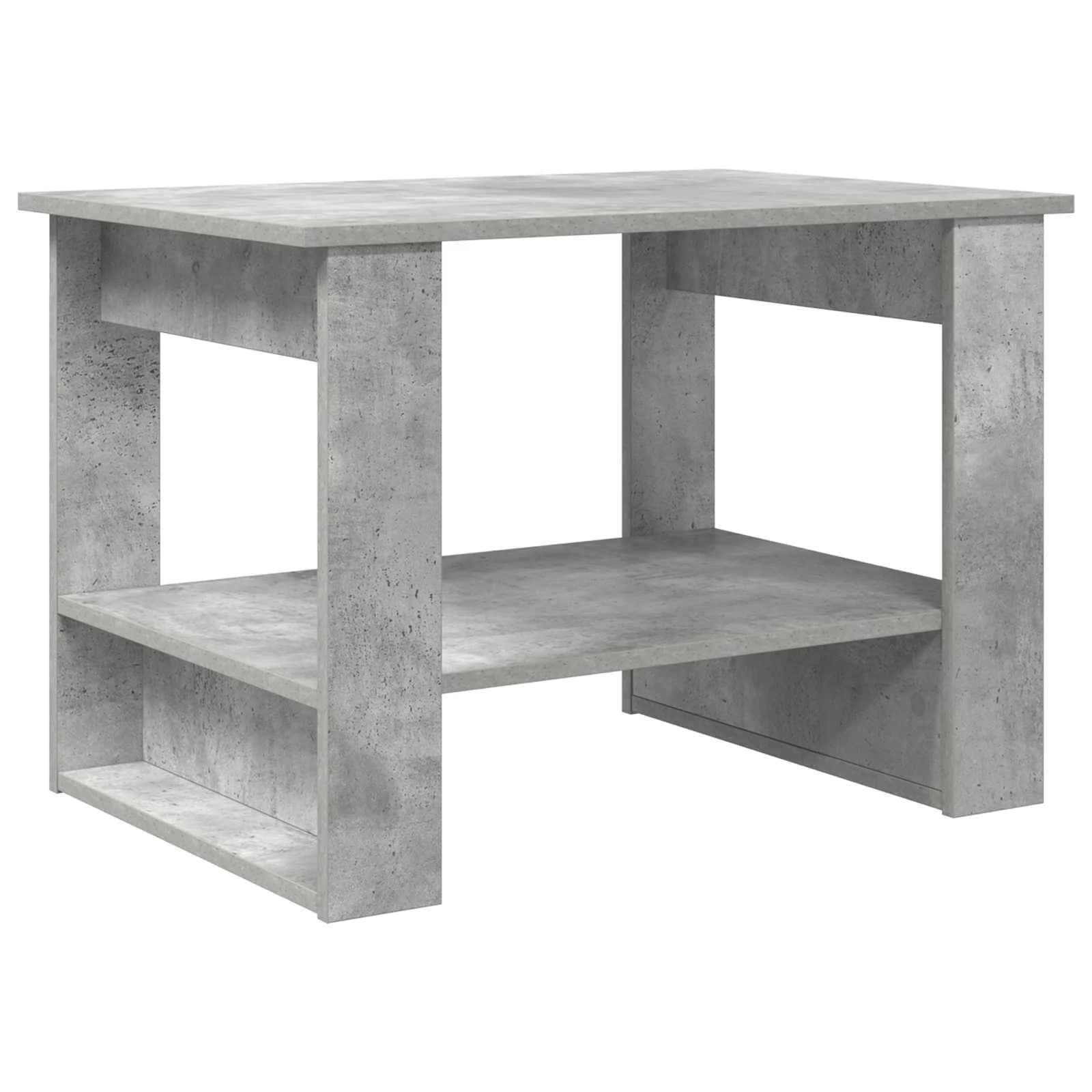 Klubska miza Betonsko siva 72 x 50 x 50 cm Inženirski les - slika 7