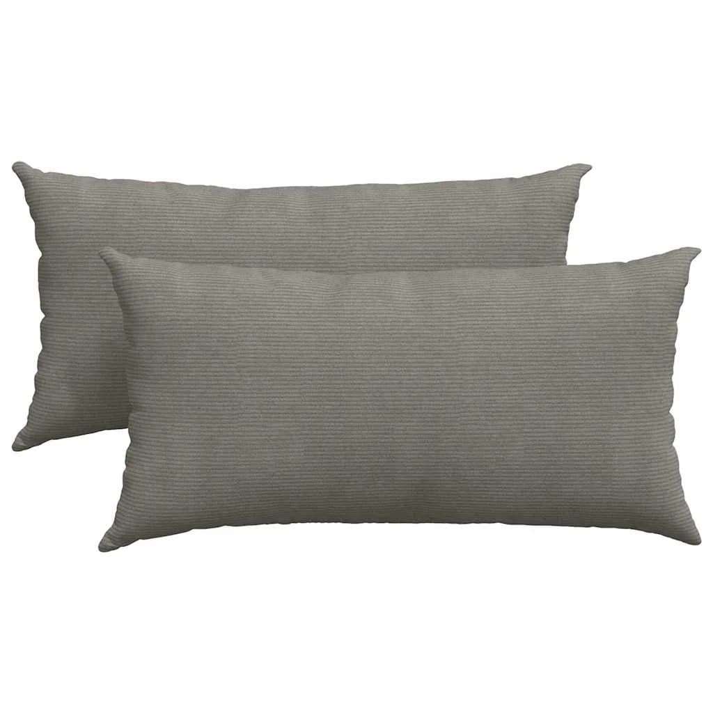 Blazine za kavč 2 pcs Svetlo siva 80 x 40 cm Žametna tkanina - slika 2