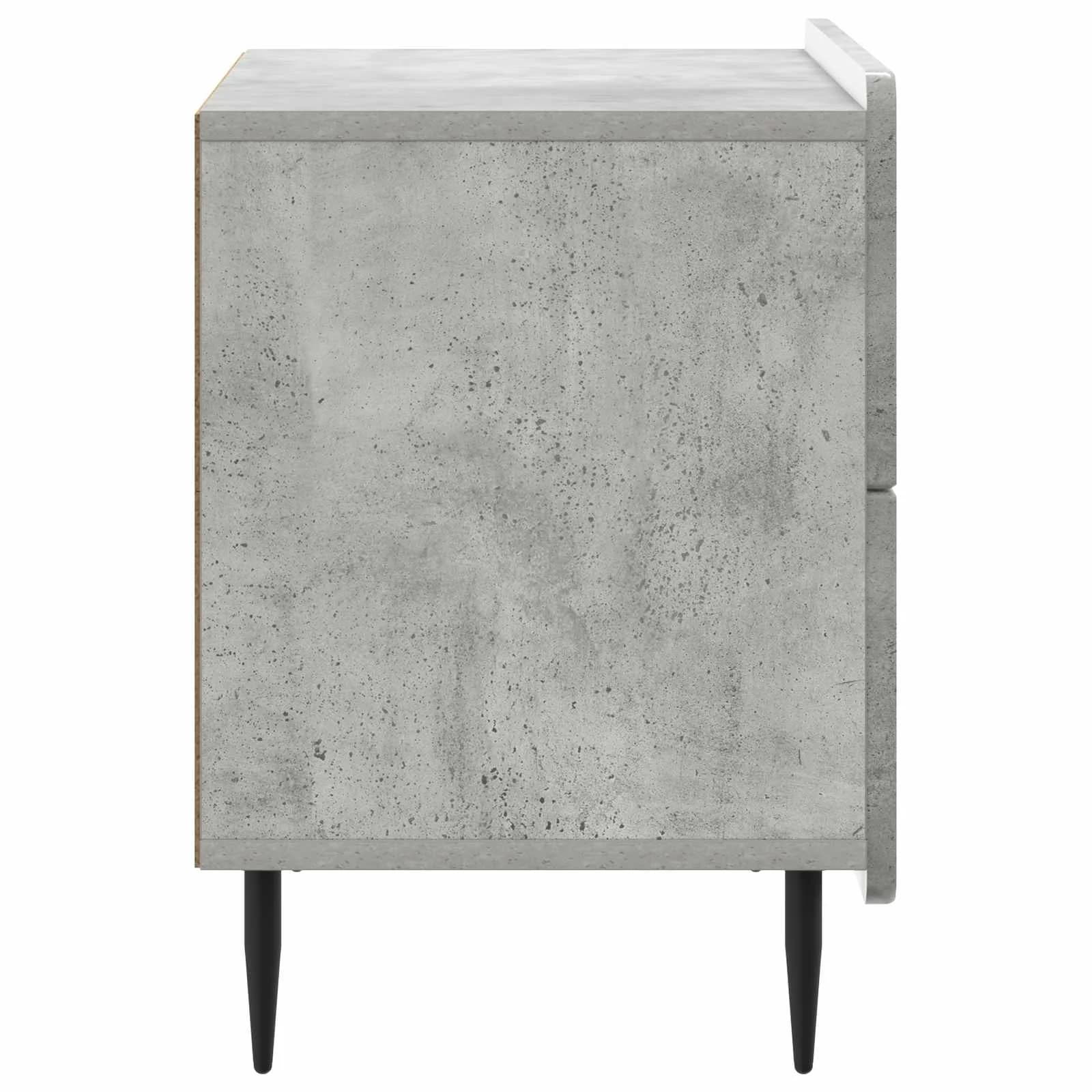 Nočna omarica Betonsko siva 62 x 34,5 x 49,5 cm Inženirski les - slika 6