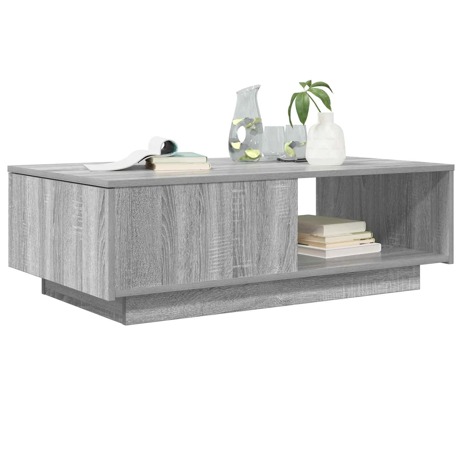 Klubska miza Siva Sonoma 95 x 55 x 31 cm Inženirski les - slika 3