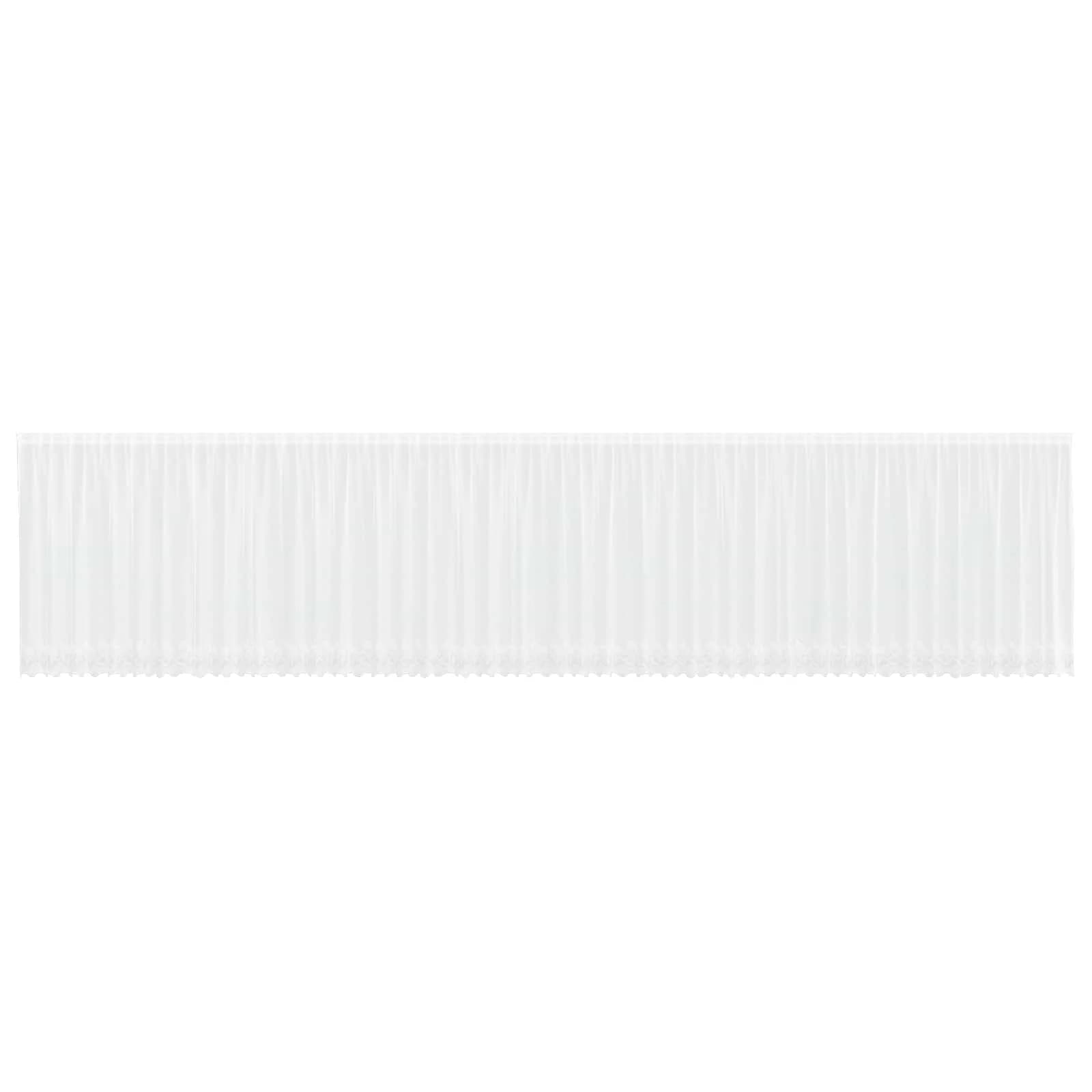 Čipkasta Zavesa z zavesami Bela 160 x 1200 cm Poliester - slika 2